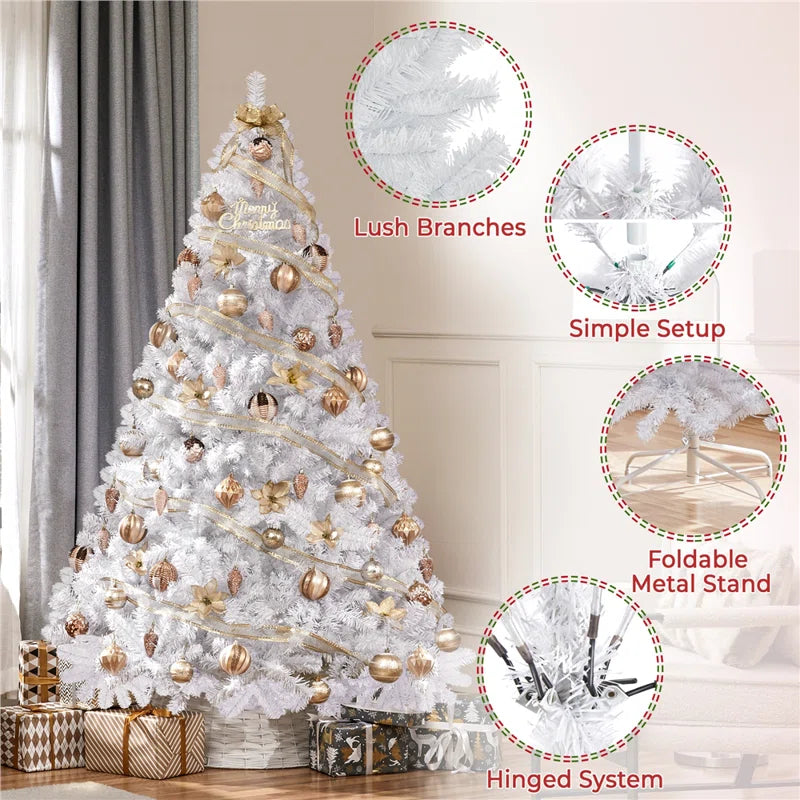 Elegant Cashmere Christmas Tree -  Lifelike, Easy Setup, and Customizable for Any Holiday Space